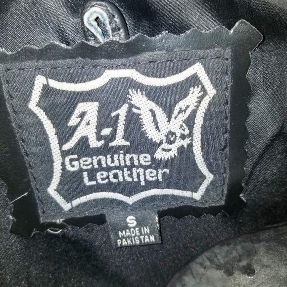 Vintage Black Leather Tassle Biker Vest - Picture 4 of 8